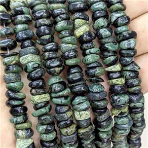 Natural Green Kambaba Jasper Chips Beads Freeform, approx 7-9mm [GB24427]