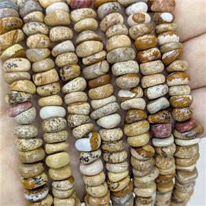 Natural Picture Jasper Chips Beads Freeform, approx 7-9mm [GB24435]