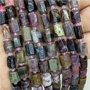 Natural Tourmaline Tube Beads Multicolor, approx 7-14mm [GB24482]