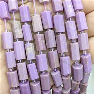 Natural Phosphosiderite Tube Beads Purple, approx 7-14mm [GB24491]