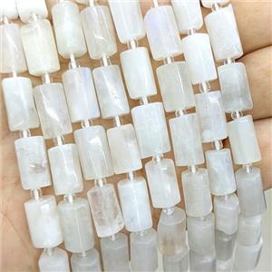 Natural White Moonstone Tube Beads, approx 7-14mm [GB24494]