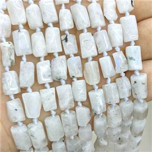Natural White Moonstone Tube Beads, approx 7-14mm [GB24495]