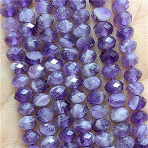Natural Dogtooth Amethyst Beads Purple Faceted Rondelle, approx 4x6mm [GB24500]