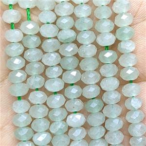 Natural Lt.green Aventurine Beads Faceted Rondelle, approx 4x6mm [GB24517]