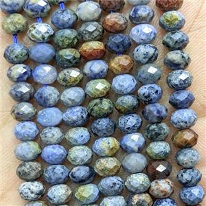 Natural Sunset Dumortierite Beads Blue Faceted Rondelle, approx 4x6mm [GB24539]