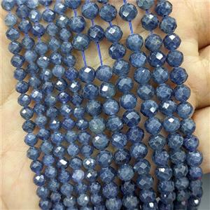Natural Sapphire Beads AA-Grade Blue Faceted Round, approx 5.7mm [GB24548-5.7MM]