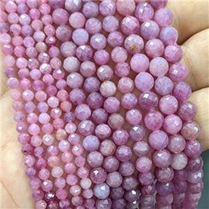 Natural Ruby Beads AA-Grade Red Faceted Round, approx 5mm [GB24550-5MM]