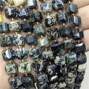 Natural Chohua Jasper Beads Faceted Cube, approx 10-12mm [GB24618]