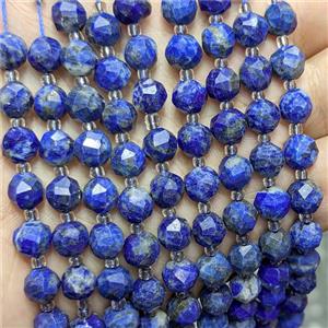 Natural Blue Lapis Lazuli Beads Cutted Round, approx 8mm [GB24671]