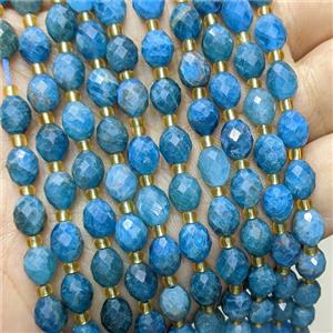 Natural Blue Apatite Beads Faceted Rice, approx 6-8mm [GB24693]