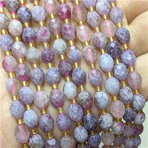 Natural Purple Tourmaline Beads Faceted Rice, approx 6-8mm [GB24712]