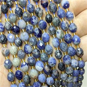 Natural Blue Sodalite Beads Faceted Rice, approx 6-8mm [GB24717]