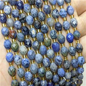 Natural Blue Sunset Dumortierite Beads Faceted Rice, approx 6-8mm [GB24718]