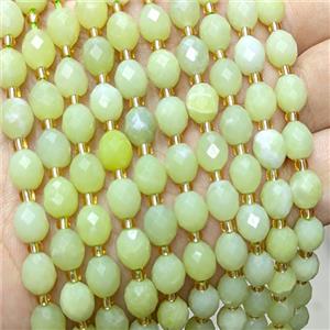 Natural Lemon Jade Beads Dye Faceted Rice, approx 6-8mm [GB24729]