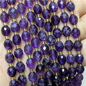Natural Purple Amethyst Beads Faceted Rice, approx 6-8mm [GB24739]