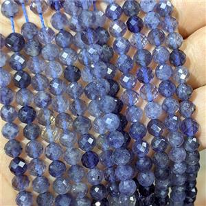 Natural Iolite Beads Blue Faceted Round, approx 6mm [GB24747]