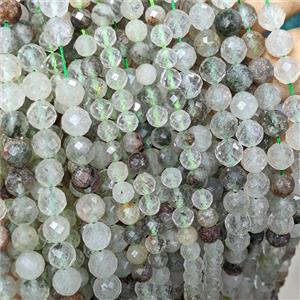 Natural Chlorite Quartz Beads Green Faceted Round, approx 6mm [GB24772-6MM]