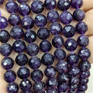 Natural Amethyst Beads Darkpurple Faceted Round, approx 10mm [GB24787]