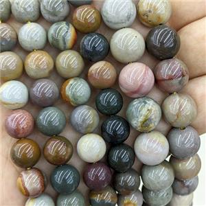 Natural Ocean Jasper Beads Multicolor Smooth Round, approx 12mm [GB24802-12MM]
