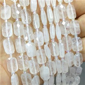 Natural Clear Crystal Quartz Beads Faceted Rectangle, approx 8-12mm [GB24832]