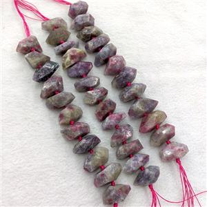 Natural Pink Tourmaline Nugget Beads Rubellite Freeform, approx 15-30mm [GB24852]
