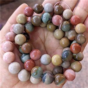 Natural Chinese Alashan Agate Bracelet Alxa Multicolor Stretchy AA-Grade, approx 12mm [GB24859]