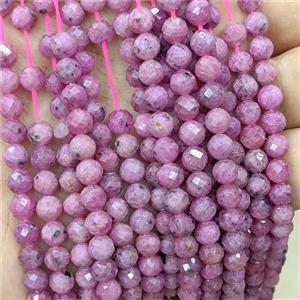 Natural Ruby Beads Faceted Round, approx 6mm [GB24860]
