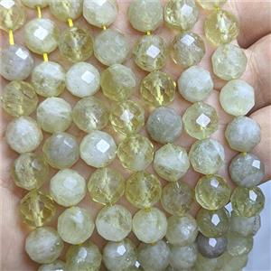 Natural Lemon Quartz Beads Faceted Round, approx 10mm [GB24865]