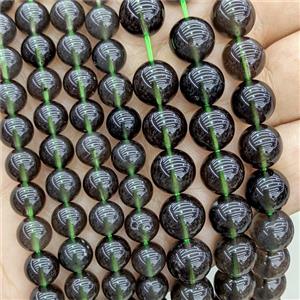 Natural Meteorite Beads Darkgreen Smooth Round, approx 6mm [GB24875-6MM]