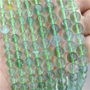 Natural Green Fluorite Beads Smooth Round, approx 10mm [GB24877-10MM]