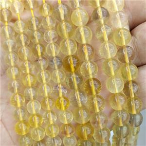 Natural Yellow Fluorite Beads Smooth Round, approx 10mm [GB24878-10MM]
