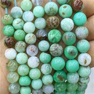 Natural Green Australian Chrysoprase Beads Smooth Round, approx 8mm [GB24894-8MM]