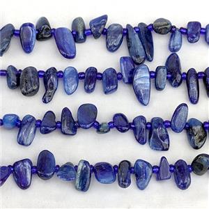 Natural Blue Kyanite Chips Beads Freeform Topdrilled, approx 7-15mm [GB24899]
