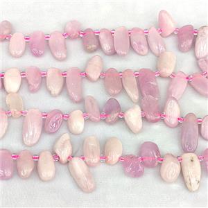 Natural Kunzite Chips Beads Freeform Topdrilled, approx 7-15mm [GB24904]