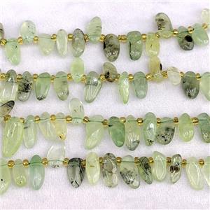 Natural Green Prehnite Chips Beads Freeform Topdrilled, approx 7-15mm [GB24914]