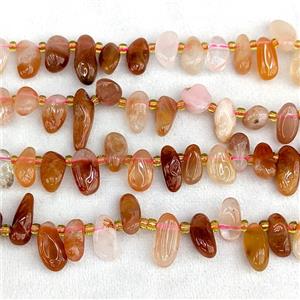 Natural Red Carnelian Agate Chips Beads Freeform Topdrilled, approx 7-15mm [GB24925]