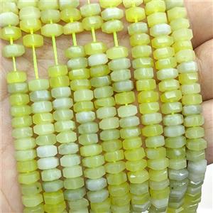 Natural Lemon Jade Hexagon Beads Dye, approx 6mm [GB24970]