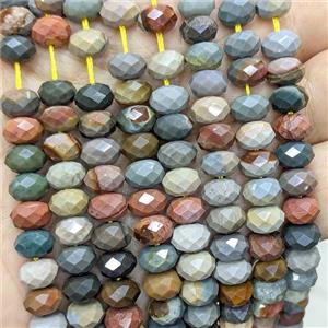 Natural Ocean Jasper Rondelle Beads Multicolor Faceted, approx 5x8mm [GB24996]