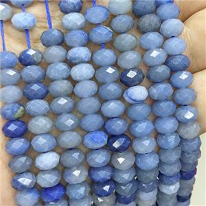 Natural Blue Aventurine Rondelle Beads Faceted, approx 5x8mm [GB25020]