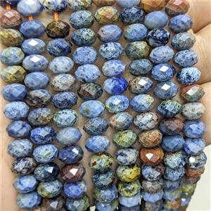 Natural Sunset Dumortierite Beads Blue Faceted Rondelle, approx 5x8mm [GB25031]