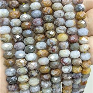 Natural Gobi Agate Beads Multicolor Faceted Rondelle, approx 5x8mm [GB25068]