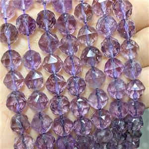 Natural Brazilian Amethyst Beads Purple Cutted Round, approx 10mm [GB25077]