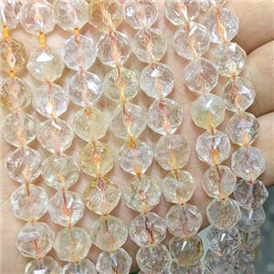 Natural Citrine Beads Cutted Round, approx 10mm [GB25079]