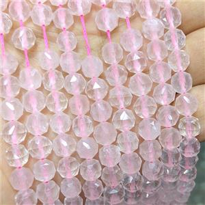 Natural Pink Rose Quartz Beads Cutted Round, approx 8mm [GB25081]