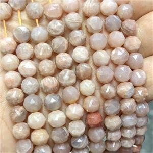 Natural Peach Suntone Beads Cutted Round, approx 8mm [GB25089]