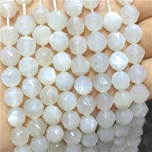 Natural White Moonstone Beads Cutted Round, approx 10mm [GB25093]
