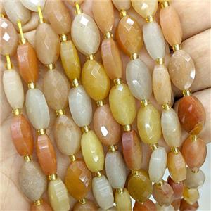 Natural Red Aventurine Beads Faceted Horse-Eye, approx 9-14mm [GB25119]