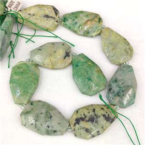 Green Tree Jasper Slice Beads, approx 20-38mm [GB25130]