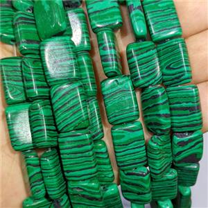 Synthetic Malachite Rectangle Beads Green, approx 13-18mm [GB25139]