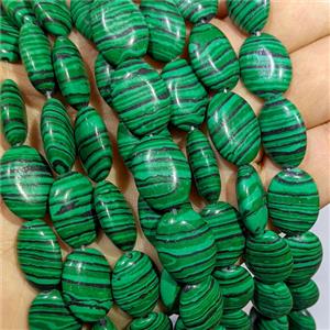 Synthetic Malachite Oval Beads Green, approx 13-18mm [GB25161]